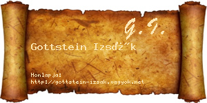 Gottstein Izsák névjegykártya